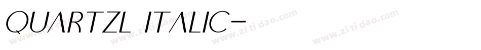 QuartzL Italic字体转换